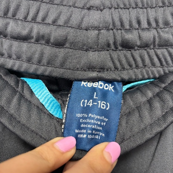 REEBOK Charcoal Pull on Style Polyester Track Pants - SIZE L 14/16 - Picture 5 of 7